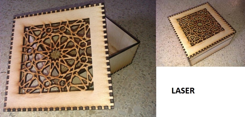 Vector of box for cutting and engraving on laser machines