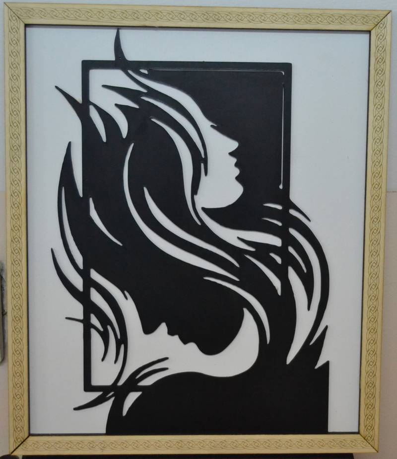 Decorative frame woman