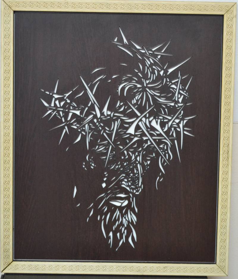 Frame decorative picture of christ