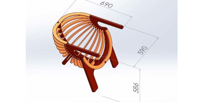 Chair CNC Router and Laser File DXF Vector Vetores Vectores