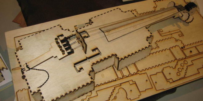 DXF Vector Violin for cutting in laser machine