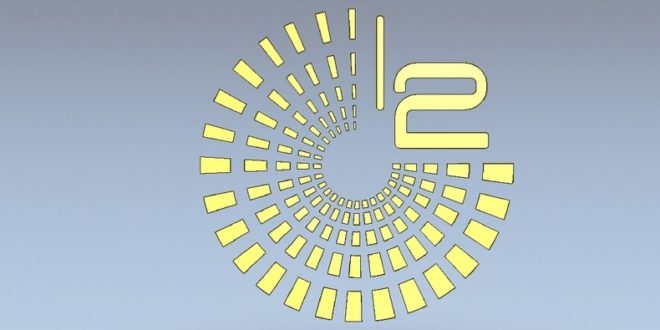 futuristic clock vector for laser cutting