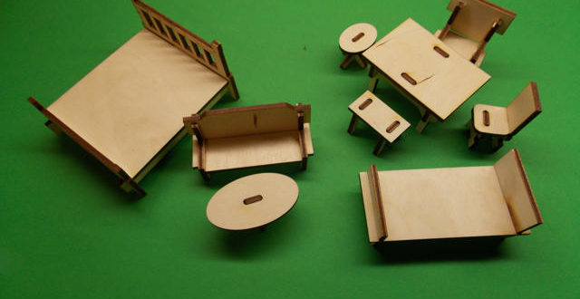 Mini furniture for dollhouse