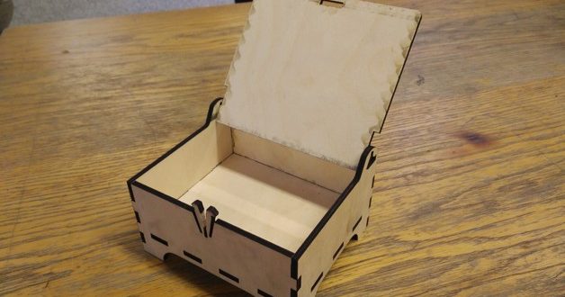 Wooden box with lock