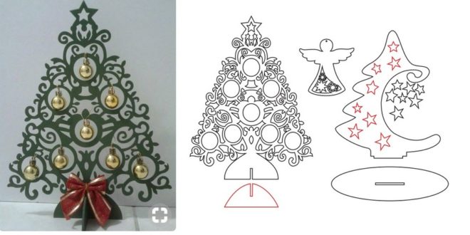 Christmas trees and angel cdr dxf vectors laser artcam vcarve vectric aspire plasma cnc router