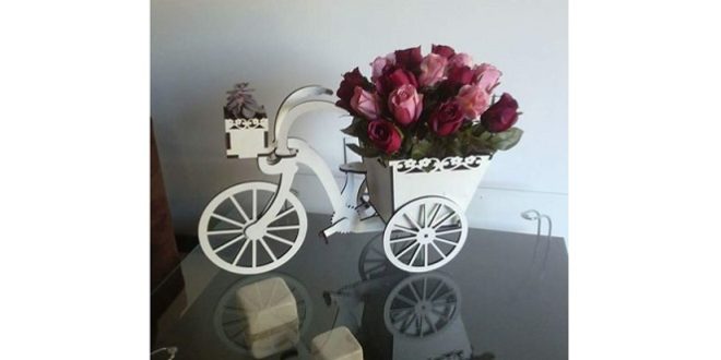 Bicycle for decoration with cachepot