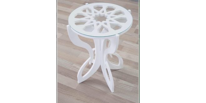Design table with glass top