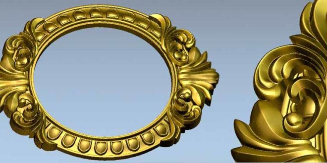 Picture Frame or Mirror &#8211; 3D Relief STL 587