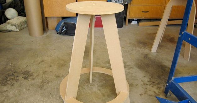 Stool wood vector dxf
