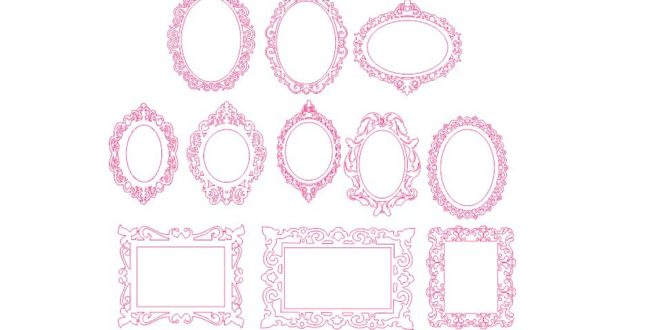 11 Provencal Frame Vectors &#8211; DXF and CDR Files Corel 18