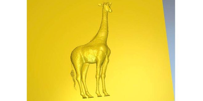 Giraffe STL to cut on cnc router artcam vcarve vectric aspire 3D