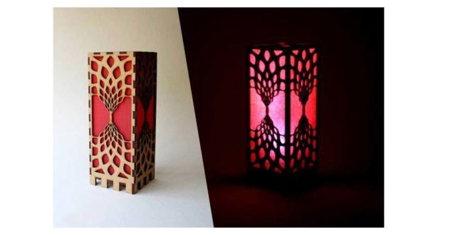 Decorative lit box with LEDs or lamps