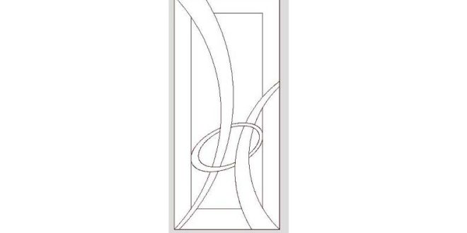 Vector of door for engrave in cnc router. DXF file