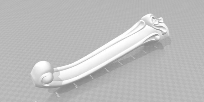 Table leg 3D model for cnc router machining