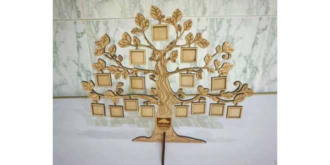 Tree in 4mm to hang pictures &#8211; DXF and CDR Vectors