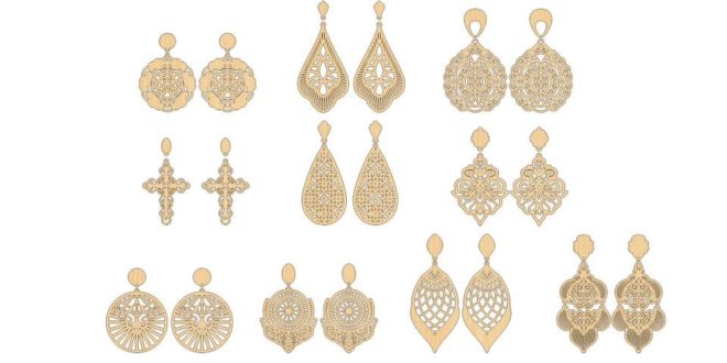 Earrings and jewelry to laser cut dxf cdr vectors