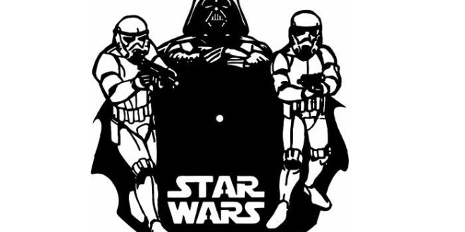 Star Wars Clock Vector CDR and DXF