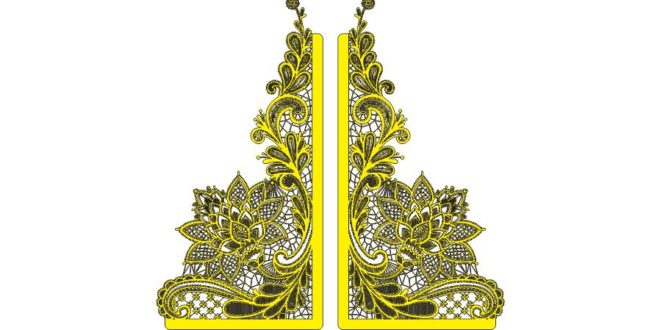 Decoration lace panel DXF and CDR Vectors