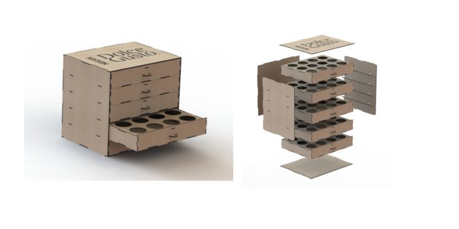 Coffee case 3mm &#8211; vectors to cut dxf cdr files