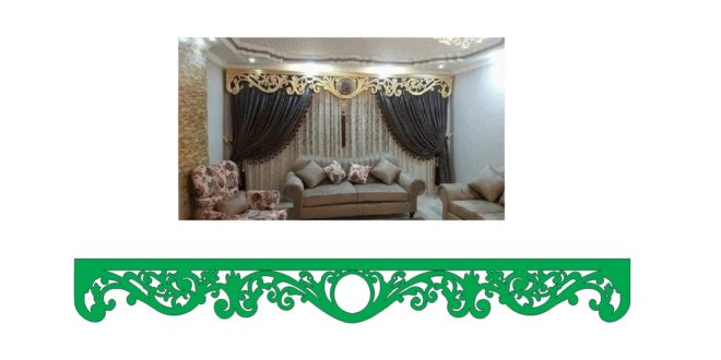 Decorative vector for curtain