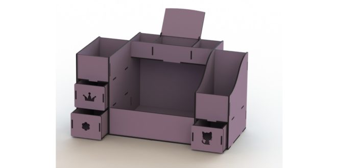 Makeup box 3mm files to laser cut dxf vectors