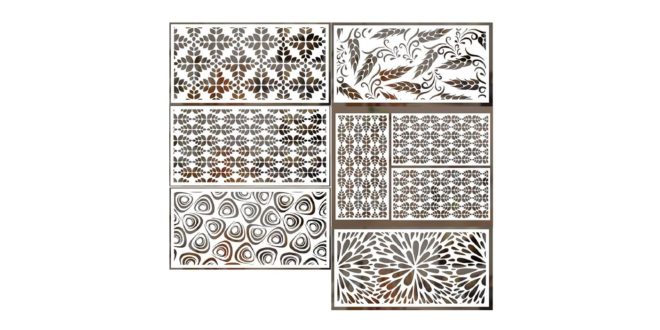 6 patterns dxf cdr files to laser cut panels