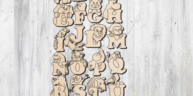 ABC letters for laser cutting and engraving &#8211; cdr and dxf file