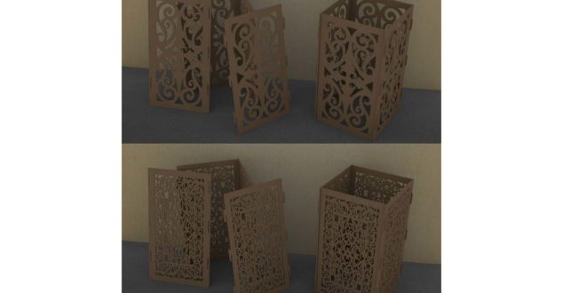 Decorative cubes to put lighting inside, 2 models, dxf cdr files ready to cut