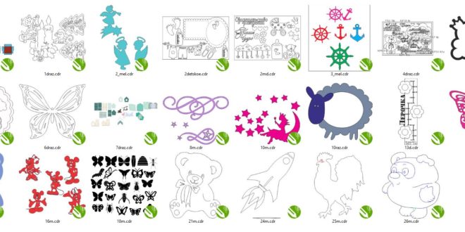 Vectors for children&#8217;s decorations &#8211; files in CDR format only Corel X8