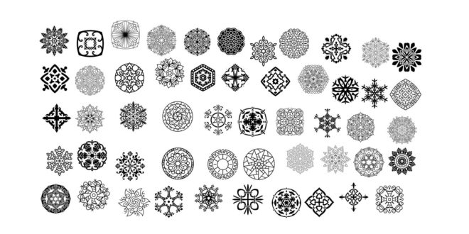 Pack 500 decorative mandala in .ai format &#8211; vectors to import in coreldraw or adobe illustrator &#8211; only .ai files