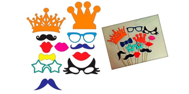 Mustache crown glasses mask party