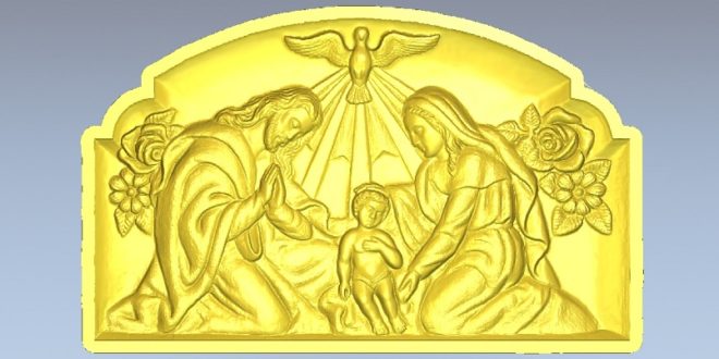 Picture Frame birth of christ STL low resolution