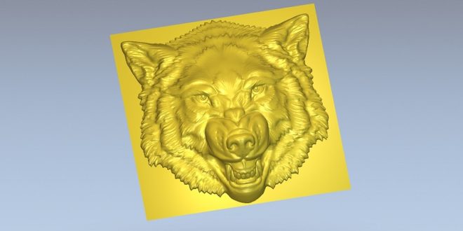 Wolf Angry dog .STL router file cnc