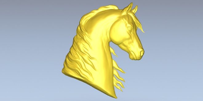3D Horse Head Relief STL file for download