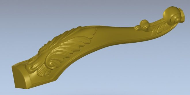 Table foot for cnc machining 3D STL File relief vector download