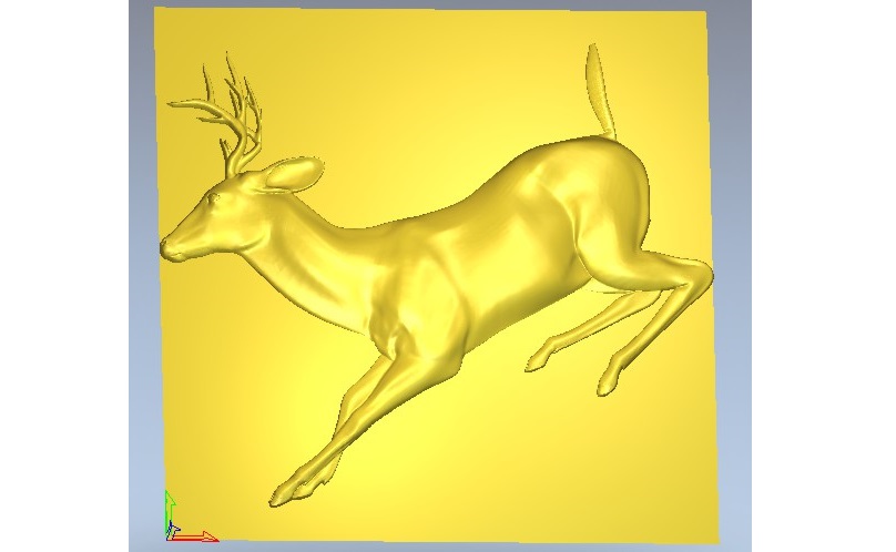 3D Model STL for CNC Router Engraver Carving Artcam Aspire Deer Hart Buck f604 
