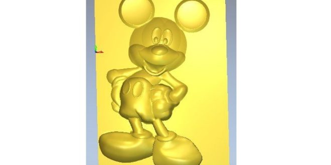 Mickey mouse relief 3d stl file to cnc router or 3d print