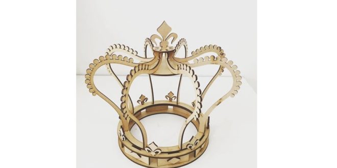 3d crown princess queen decoration dxf cdr vector to cut