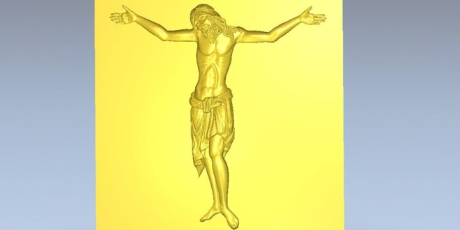 Crucifix jesus christ religious 3d vector stl file download