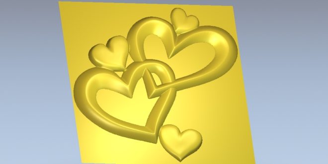 Hearts 3D Model for pendant Jewellery STL File