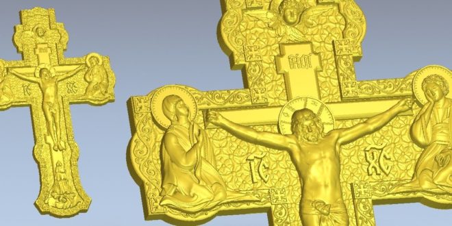 Crucifix jesus christ on the cross 3d STL Model for CNC Router Engraver Carving