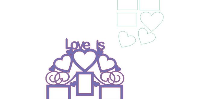 Love is frame photo laser vector download to cnc artcam vectric aspire vcarve