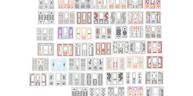 Pack Vectors Doors to Router CNC cdr dxf corel artcam files