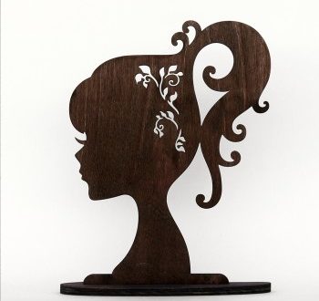 Female face silhouette vector