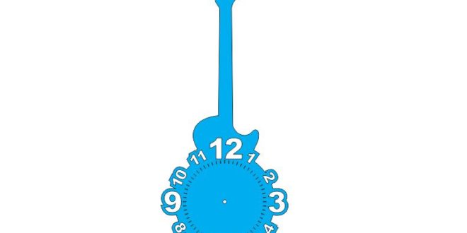 Guitar clock file dxf cdr vectors cnc make