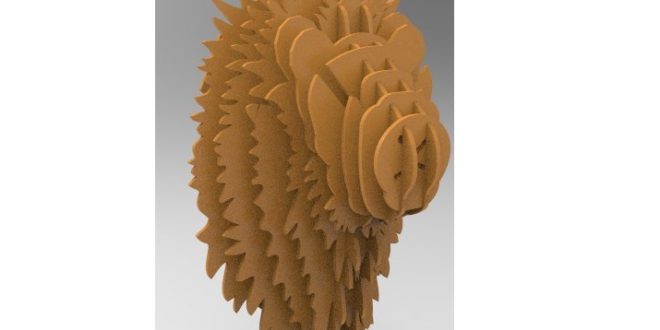 Lion head for wall mounting &#8211; 6mm thick design