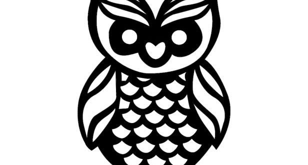 Owl 2d to cut wood paper acrylic sheetmetal