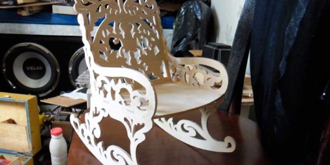 FREE Rocking chair DXF vector woodworking