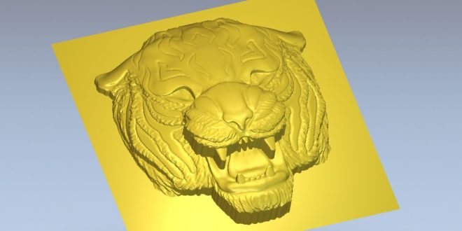 Feline tiger stl model download cnc router