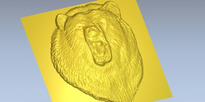 Bear Relief 3d file stl carve wood machine cnc